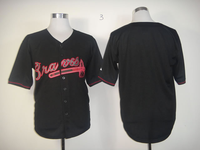 Men Atlanta Braves Blank Black Fashion MLB Jerseys->atlanta braves->MLB Jersey